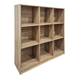 Bibliotecă modernă Gridea , stil minimalist, alb, MDF, 120x30x121 cm - Sonoma