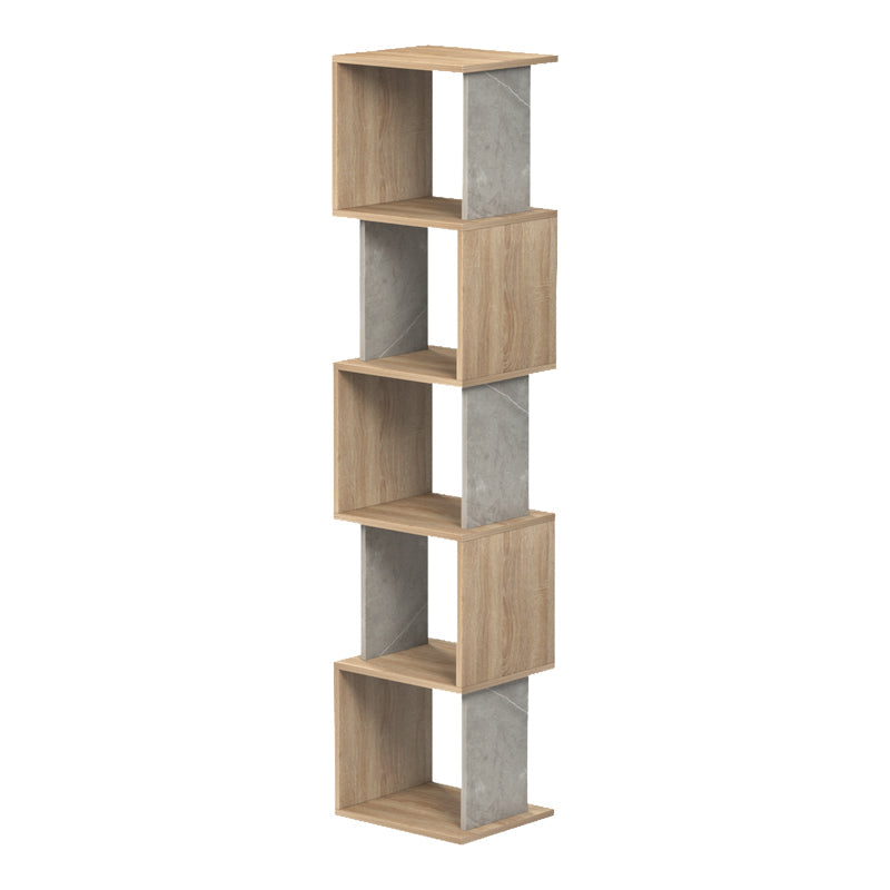Biblioteca Cubik, 35x30x161 cm - Sonoma-Marmura Bej