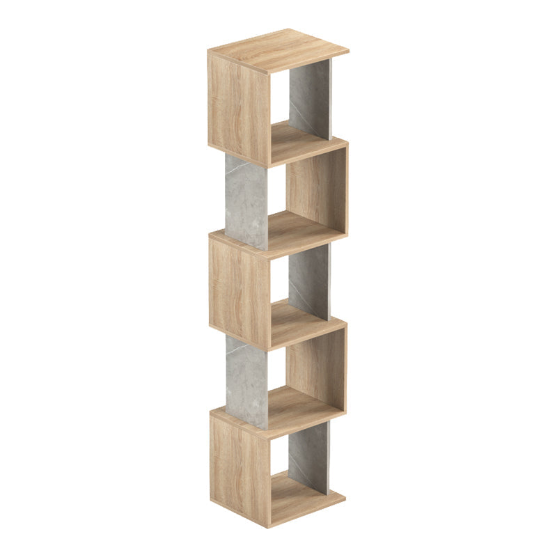 Biblioteca Cubik, 35x30x161 cm - Sonoma-Marmura Bej