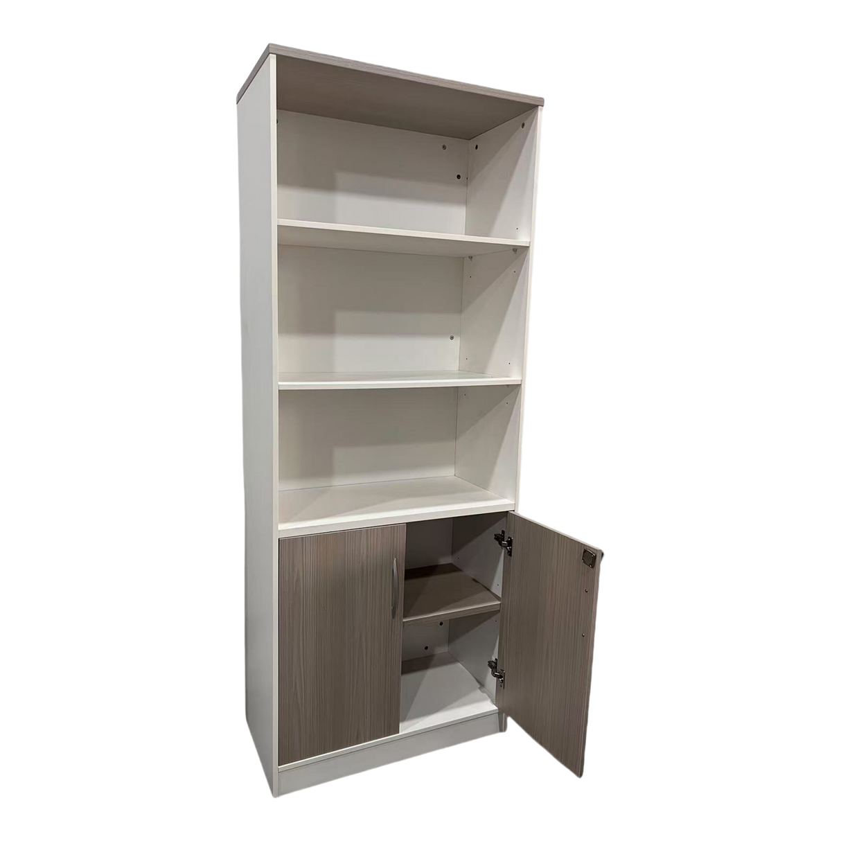 Biblioteca de birou Armadi, Sonoma alb, 80x40x200 cm