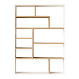 Biblioteca Decora, 90x22x124 cm - Stejar-Alb