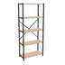 Biblioteca Draizy stejar-metal, negru, 60x30x150 cm