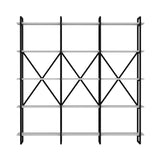 Biblioteca Dunston Lux cu 5 Rafturi, 180x34x180 cm - Alb negru