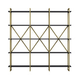 Biblioteca Dunston Lux cu 5 Rafturi, 180x34x180 cm - Antracit auriu