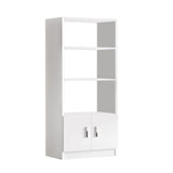 Biblioteca Farya cu 2 usi si 4 rafturi, Alb, 64x140x36 cm