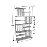 Biblioteca Gassim, 80x26x160cm - Biblioteca Gassim, 80x26x160cm