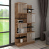 Biblioteca Gassim, Antracit-Sonoma-Alb, 80x25x160 cm