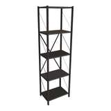 Biblioteca Glase, Antracit - Stejar, 40x30x150 cm - Biblioteca Glase, Antracit - Stejar, 40x30x150 cm - 321-000009