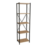 Biblioteca Glase, Antracit - Stejar, 40x30x150 cm - Biblioteca Glase, Antracit - Stejar, 40x30x150 cm