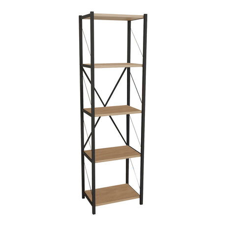 Biblioteca Glase, Antracit - Stejar, 40x30x150 cm