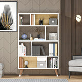 Biblioteca Harby cu Rafturi, Alb, 90x25x139 cm