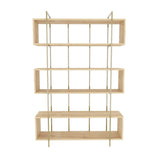 Biblioteca Hugi Lux cu 6 Rafturi, 120x180x30 cm - Bej