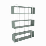Biblioteca Hugi Lux cu 6 Rafturi, 120x180x30 cm - Verde