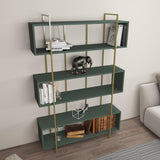 Biblioteca Hugi Lux cu 6 Rafturi, 120x180x30 cm - Metalic