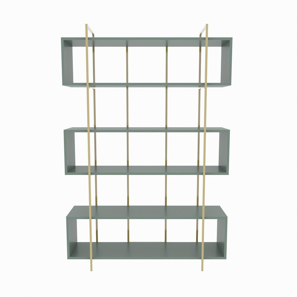 Biblioteca Hugi Lux cu 6 Rafturi, 120x180x30 cm - Metalic