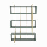 Biblioteca Hugi Lux cu 6 Rafturi, 120x180x30 cm - Metalic