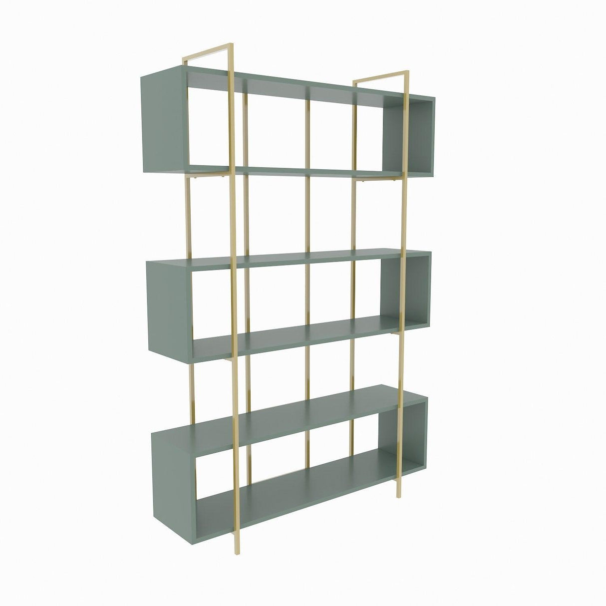 Biblioteca Hugi Lux cu 6 Rafturi, 120x180x30 cm - Metalic