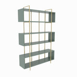 Biblioteca Hugi Lux cu 6 Rafturi, 120x180x30 cm - Metalic