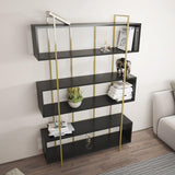 Biblioteca Hugi Lux cu 6 Rafturi, 120x180x30 cm - Gri