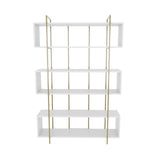 Biblioteca Hugi Lux cu 6 Rafturi, 120x180x30 cm - Auriu