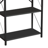 Biblioteca Jackrey stejar-metal, negru, 60x30x114 cm - Antracit