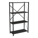 Biblioteca Jackrey stejar-metal, negru, 60x30x114 cm - Biblioteca Jackrey stejar-metal, negru, 60x30x114 cm - 321-000011