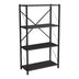 Biblioteca Jackrey stejar-metal, negru, 60x30x114 cm - 321-000011