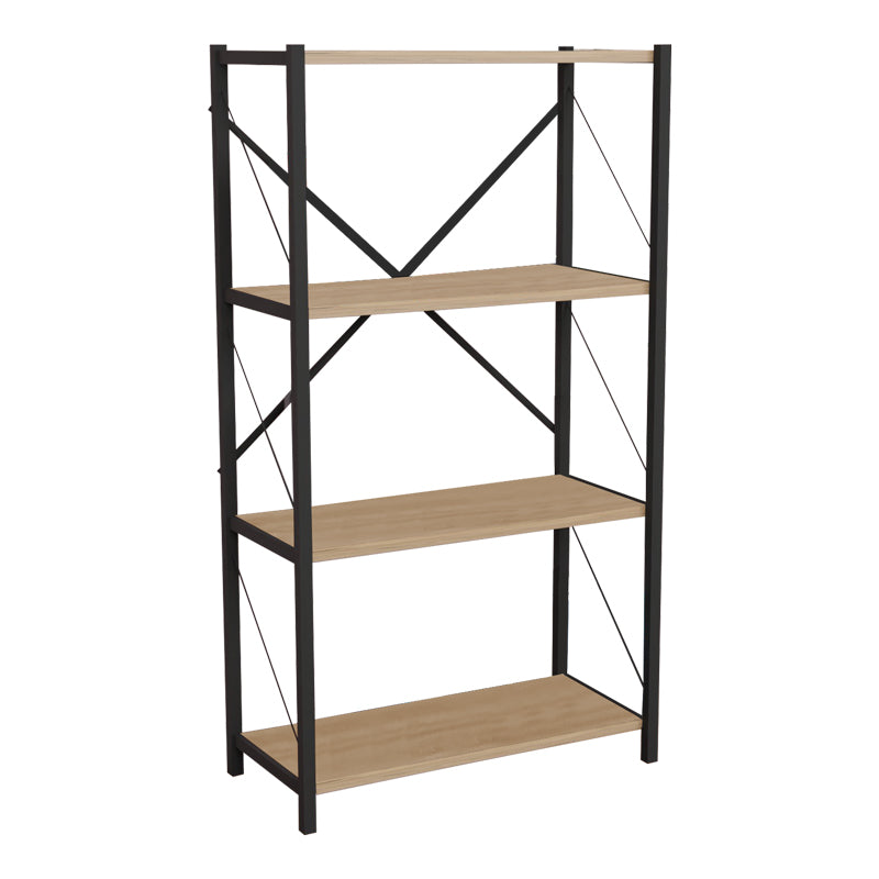 Biblioteca Jackrey stejar-metal, negru, 60x30x114 cm - Biblioteca Jackrey stejar-metal, negru, 60x30x114 cm