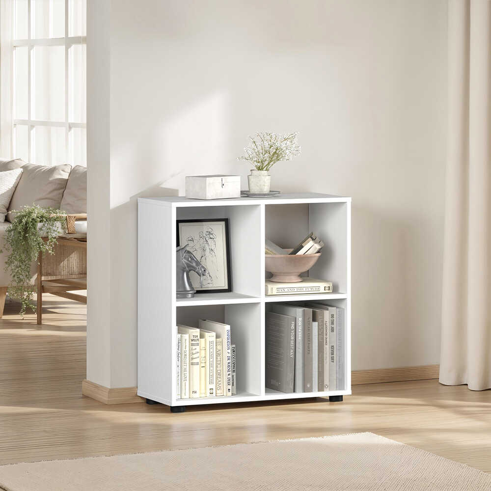 Biblioteca Joasa KTP-022-FF-1 Home Collection® Cubic, Alb - Stejar, 70x72x30 cm - Alb | SKU: KTP-022-BB-1