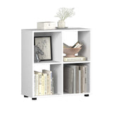 Biblioteca Joasa KTP-022-FF-1 Home Collection® Cubic, Alb - Stejar, 70x72x30 cm - Alb | SKU: KTP-022-FF-1, KTP-022-BB-1