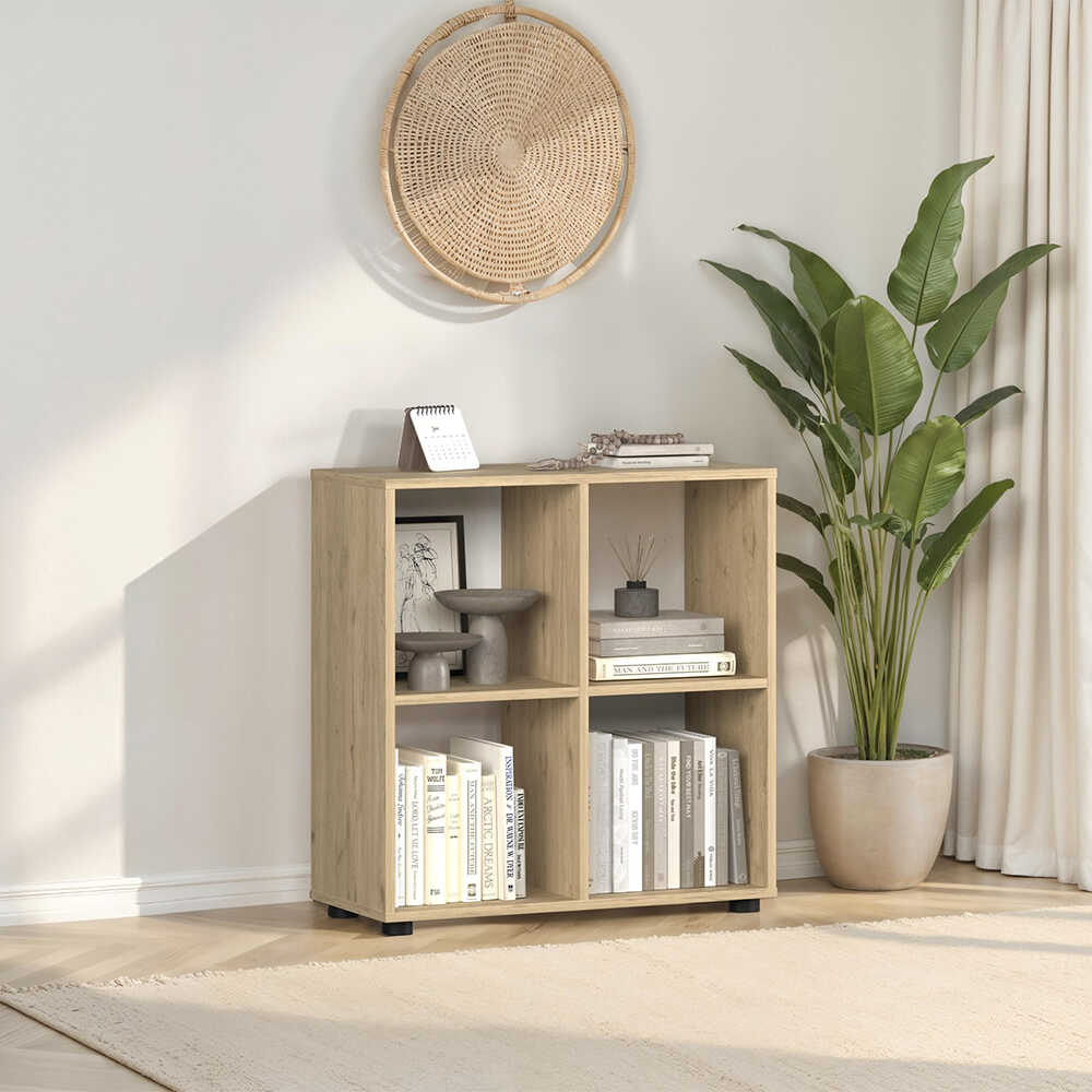 Biblioteca Joasa KTP-022-FF-1 Home Collection® Cubic, Alb - Stejar, 70x72x30 cm - Biblioteca Joasa KTP-022-FF-1 Home Collection® Cubic, Alb - Stejar, 70x72x30 cm | SKU: KTP-022-FF-1