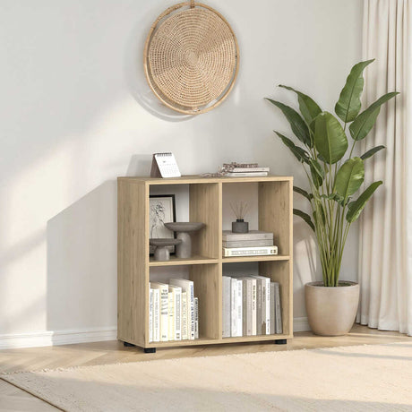 Biblioteca Joasa KTP-022-FF-1 Home Collection® Cubic, Alb - Stejar, 70x72x30 cm