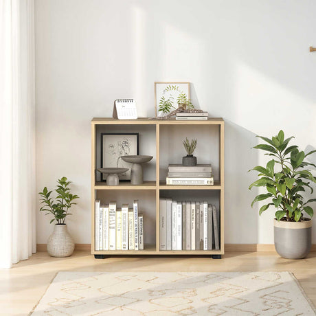 Biblioteca Joasa KTP-022-FF-1 Home Collection® Cubic, Alb - Stejar, 70x72x30 cm