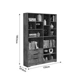 Biblioteca Lucinda, 120x30x181 cm - Gri