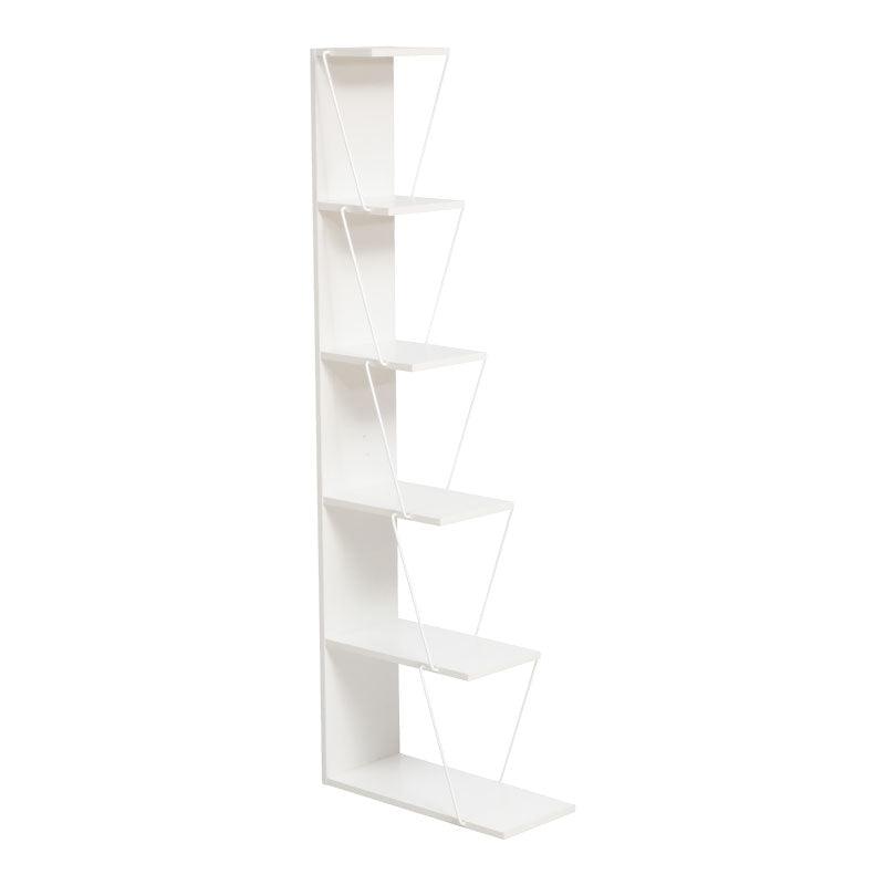 Biblioteca mini Tars, 130x22x146 cm - Alb