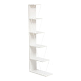 Biblioteca mini Tars, 50x22x150 cm - Alb