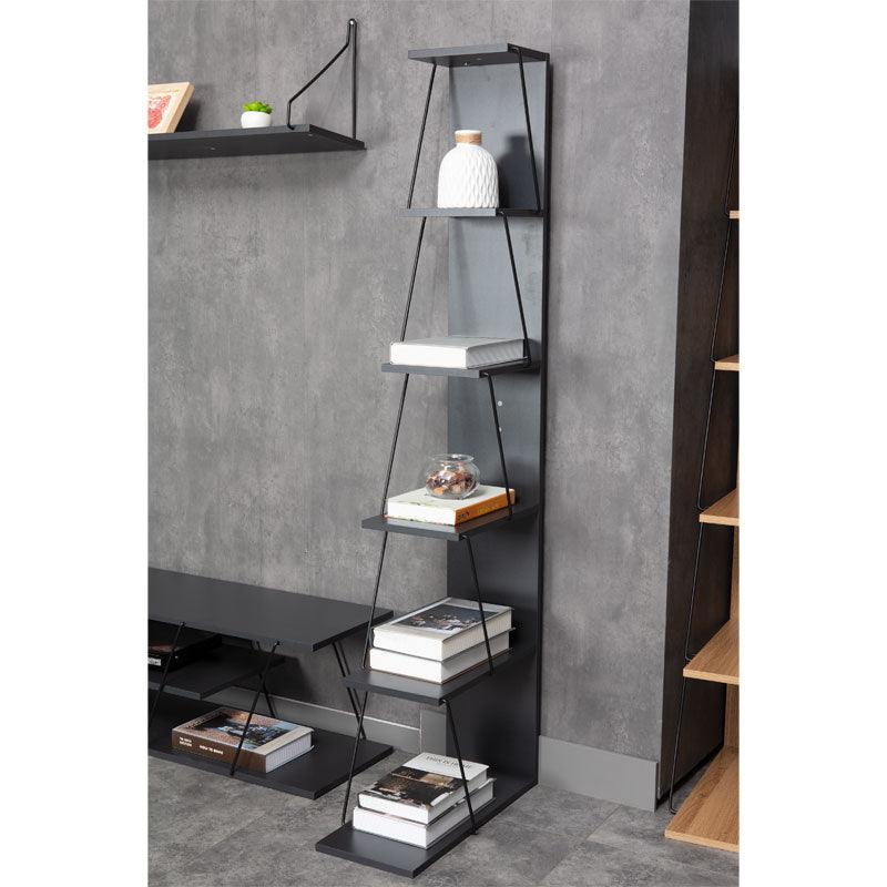 Biblioteca mini Tars, 50x22x150 cm - Gri