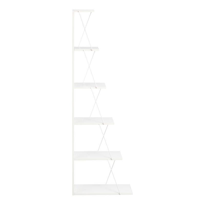 Biblioteca mini Tars, 50x22x150 cm - Alb