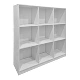 Bibliotecă modernă Gridea , stil minimalist, alb, MDF, 120x30x121 cm - Alb