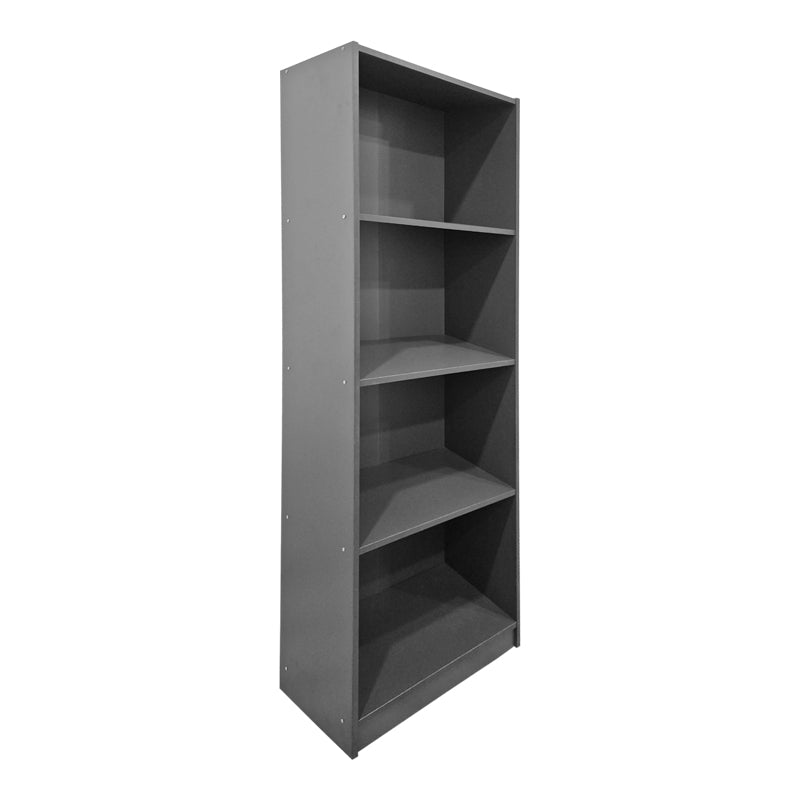 Bibliotecă practică Kendy, Modern, Lemn, Alb - Antracit, 60x30x167 cm - Antracit