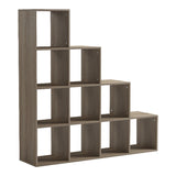 Bibliotecă Funcțională Scala, Modernă, Material Lemn, Alb - Antracit, 130x29x130 cm - Sonoma