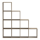 Bibliotecă Funcțională Scala, Modernă, Material Lemn, Alb - Antracit, 130x29x130 cm - Sonoma