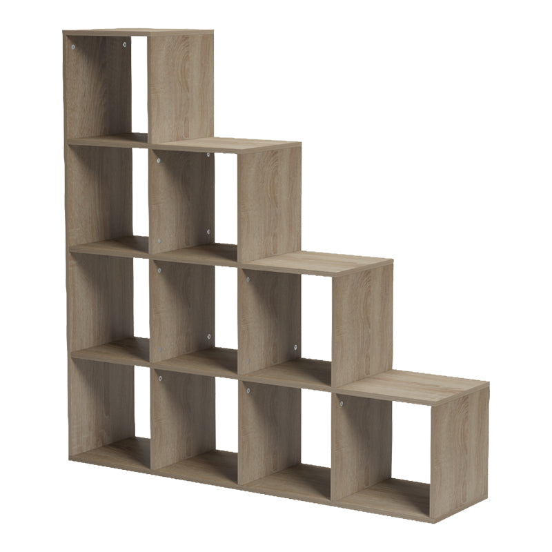 Bibliotecă Funcțională Scala, Modernă, Material Lemn, Alb - Antracit, 130x29x130 cm - Sonoma
