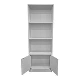 Biblioteca moderna Tekaro, Lemn, Diverse culori, 60x29x166 cm - Alb