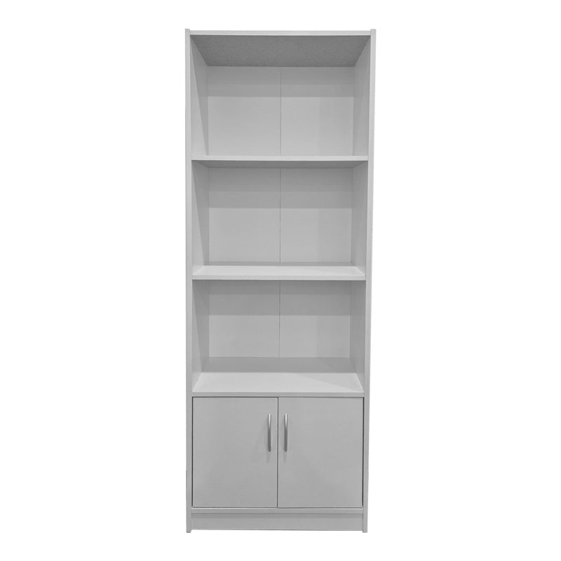 Biblioteca moderna Tekaro, Lemn, Diverse culori, 60x29x166 cm - Alb