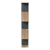 Bibliotecă modernă Tetri , stil Sonoma-Antracit, PAL, 122x26x159 cm.