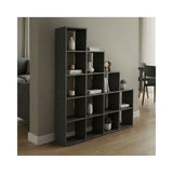 Bibliotecă Funcțională Scala, Modernă, Material Lemn, Alb - Antracit, 130x29x130 cm - Bibliotecă Funcțională Scala, Modernă, Material Lemn, Alb - Antracit, 130x29x130 cm - 230-000149