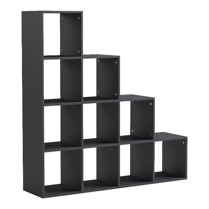 Bibliotecă Funcțională Scala, Modernă, Material Lemn, Alb - Antracit, 130x29x130 cm - Antracit