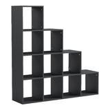 Bibliotecă Funcțională Scala, Modernă, Material Lemn, Alb - Antracit, 130x29x130 cm - Antracit