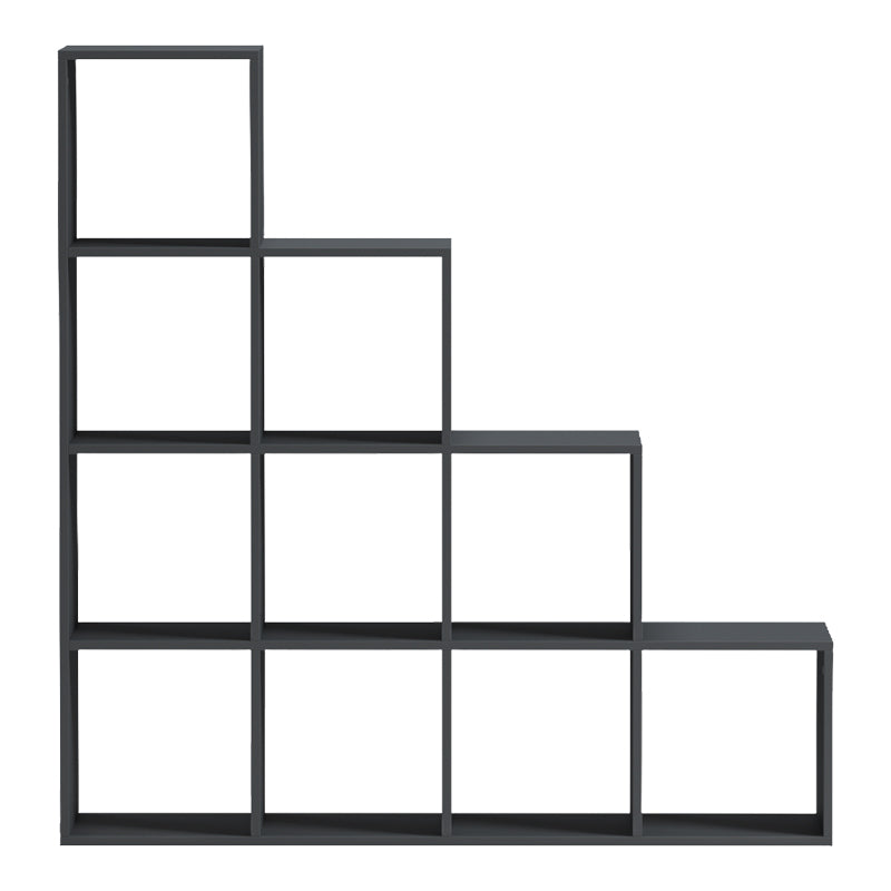 Bibliotecă Funcțională Scala, Modernă, Material Lemn, Alb - Antracit, 130x29x130 cm - Antracit